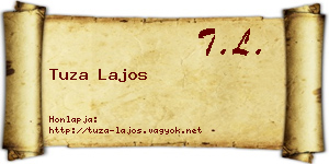 Tuza Lajos névjegykártya